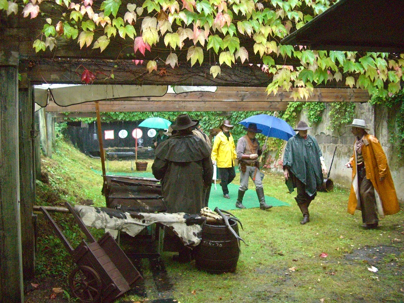 Auch Cowboys kennen Regenschirme
